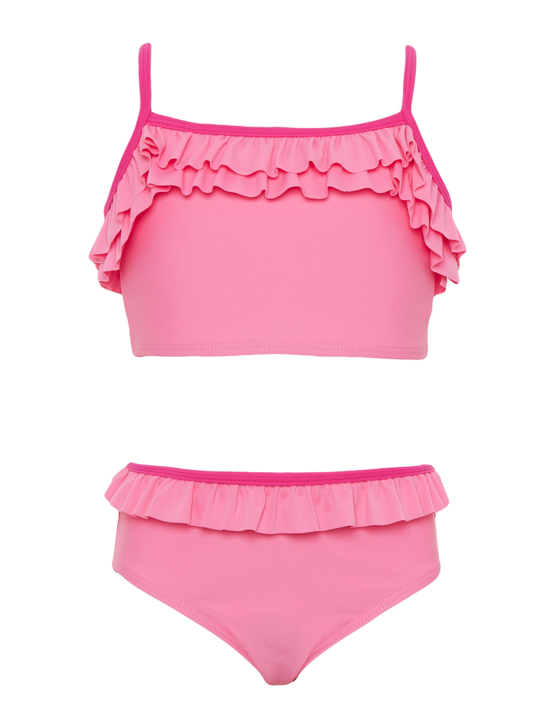 Square Neck Frilled Tankini with Chlorine Resistant (1-7 Years) Image 1 of 2