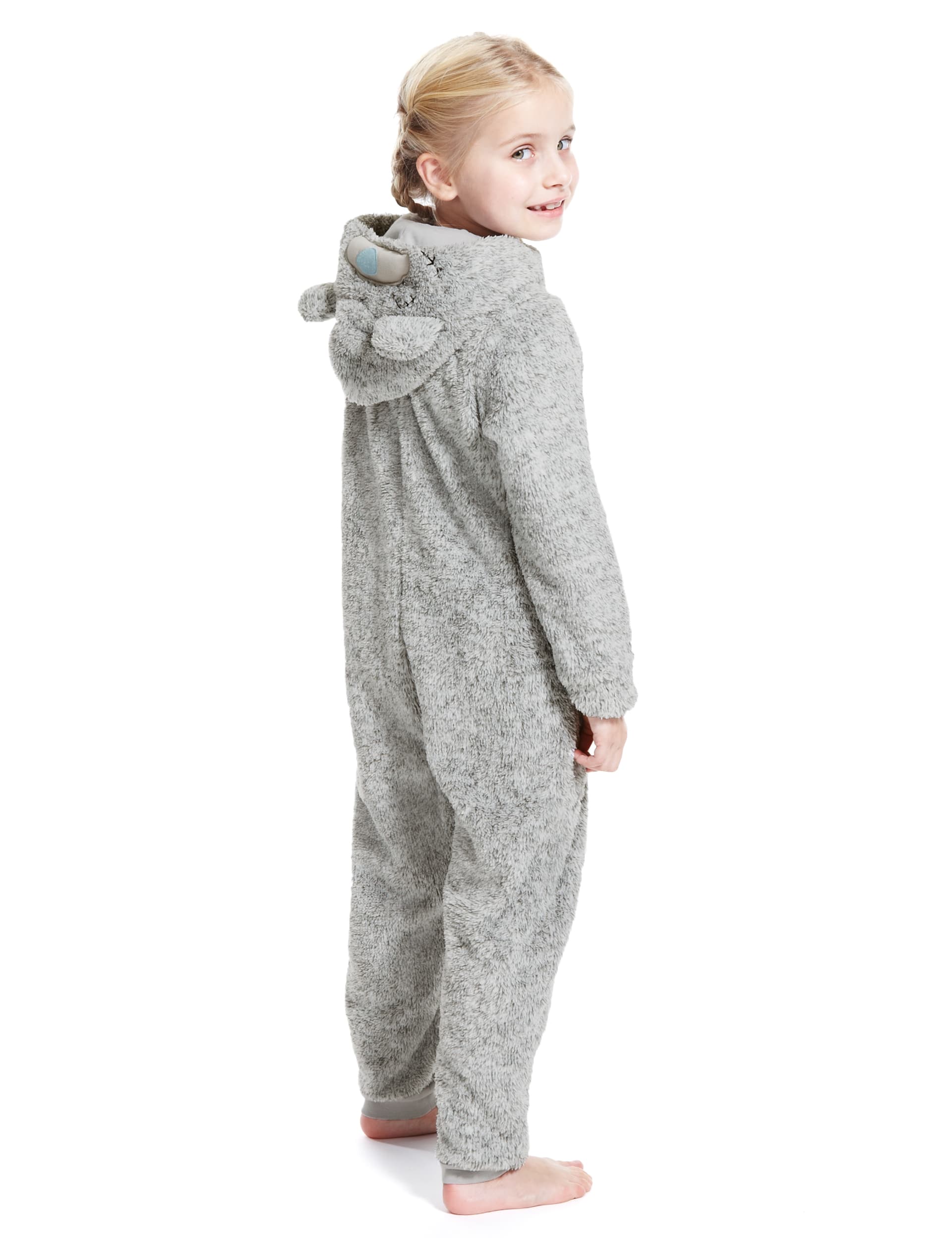 Hooded Tatty Teddy Fleece Onesie with StayNEW™ (1-7 Years) Image 2 of 6