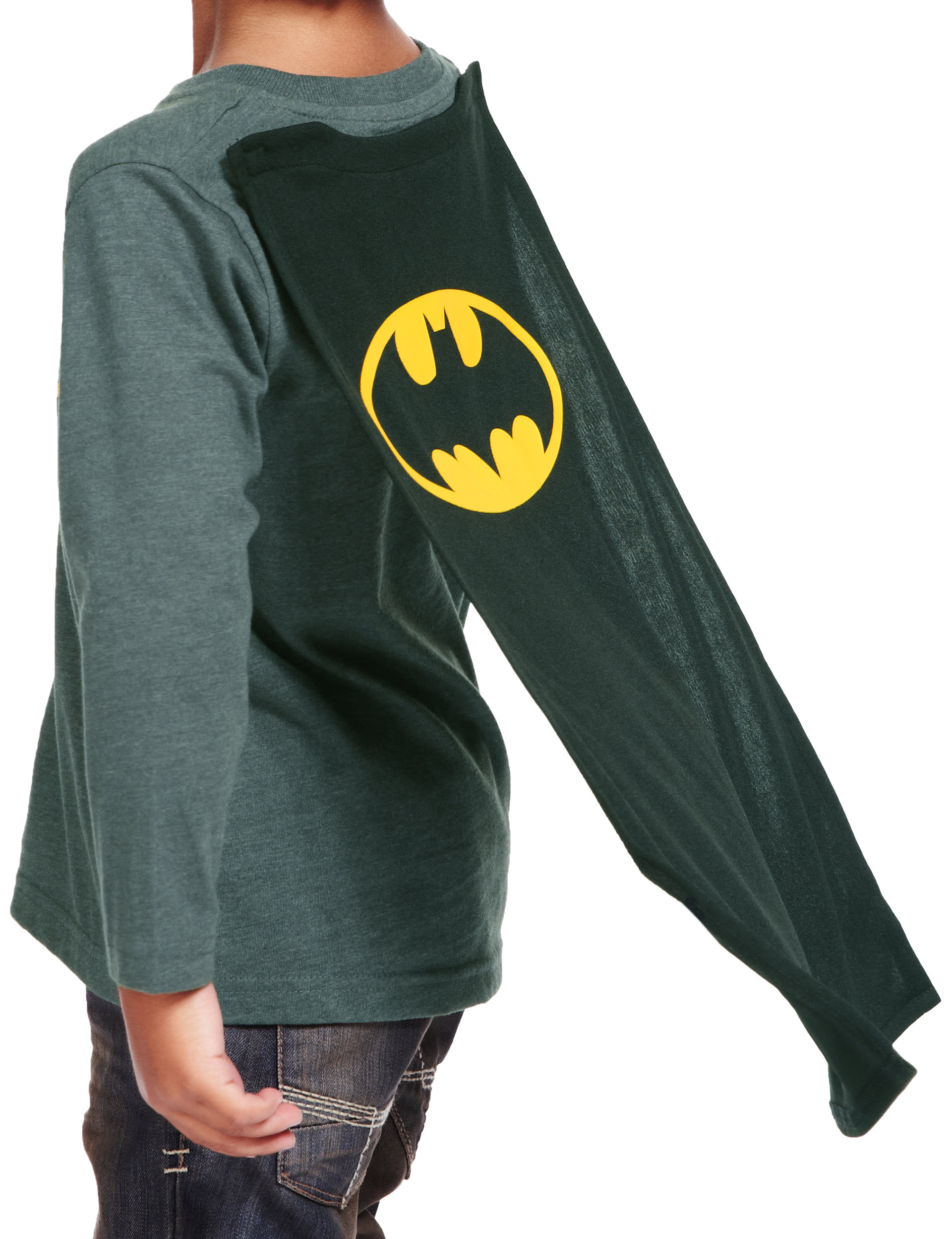 Mens batman t shirt with cape deals