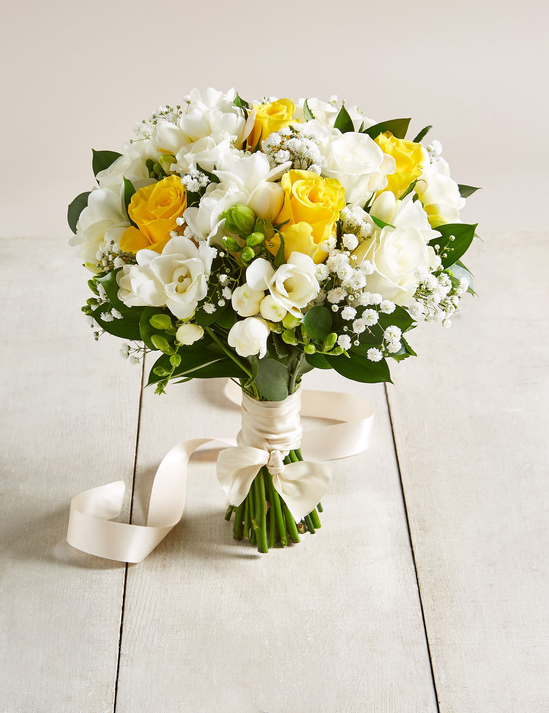 Yellow & White Rose & Freesia - Additional Bridesmaid Bouquet x 1 Image 1 of 1