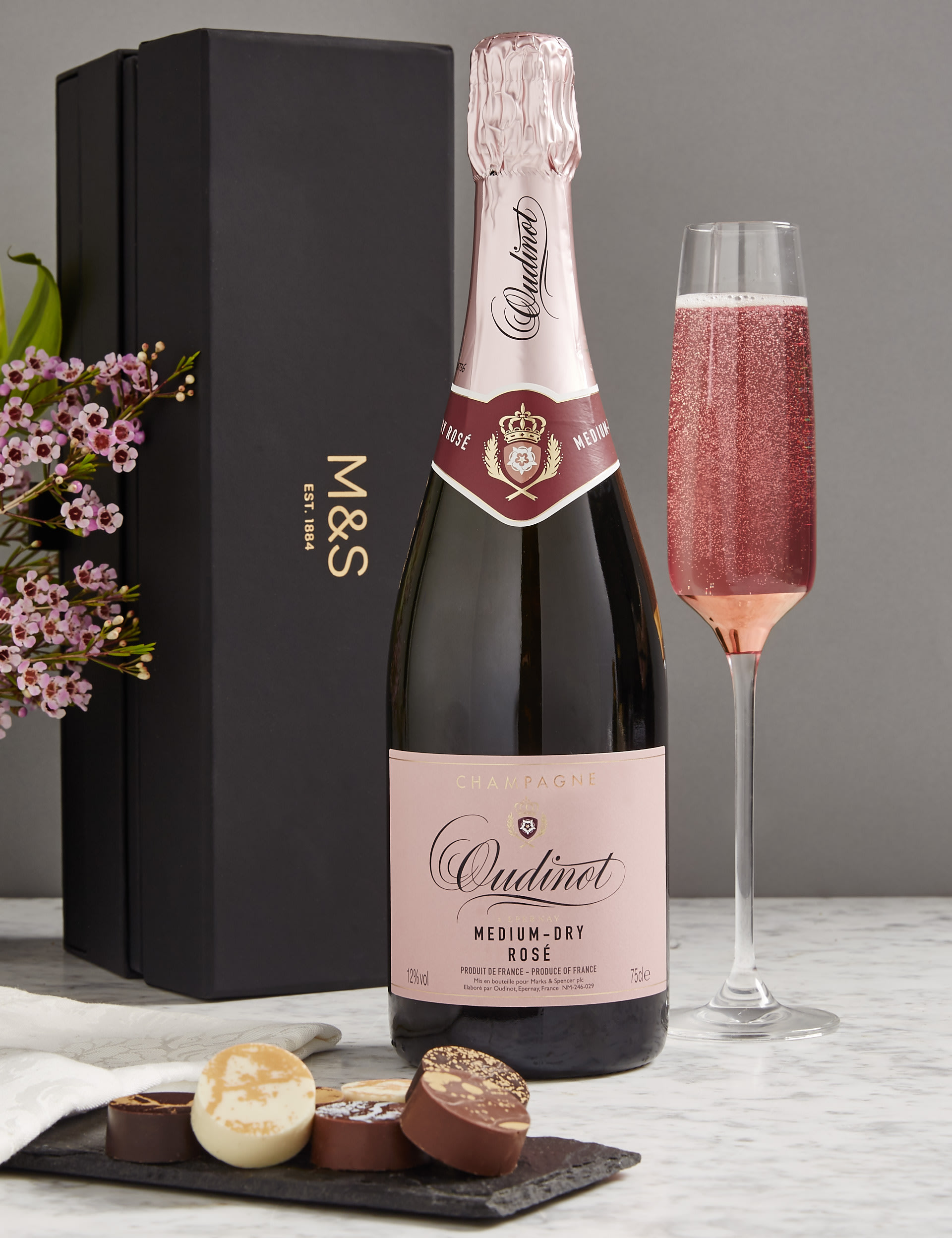 The Collection Rose Champagne & Chocolates Gift Box Image 2 of 4