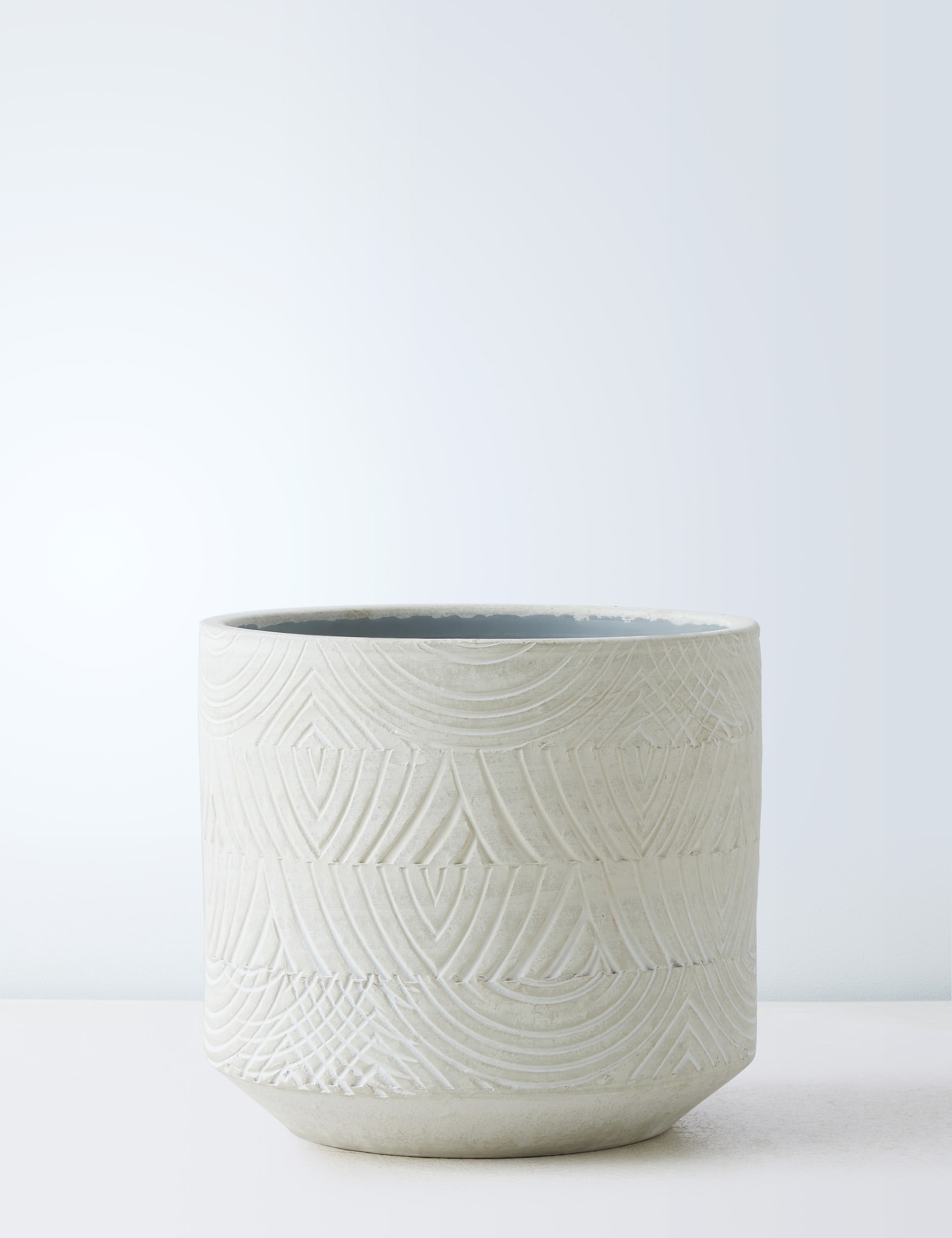 Large Abstract White Pot 3 of 2