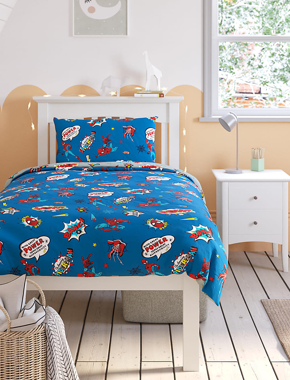 Buy Spider Man Comic Cotton Blend Bedding Set at Marks Spencer