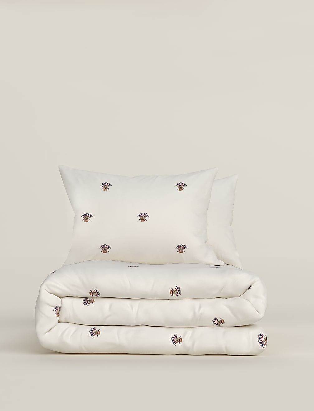 Pure Cotton Floral Embroidered Bedding Set