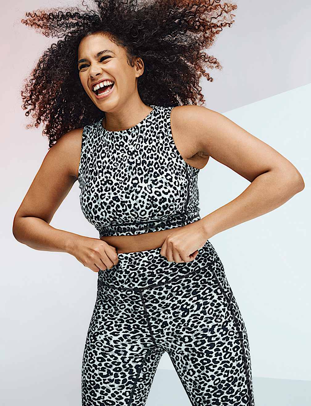 Printed Scoop Neck Cropped Vest Top '