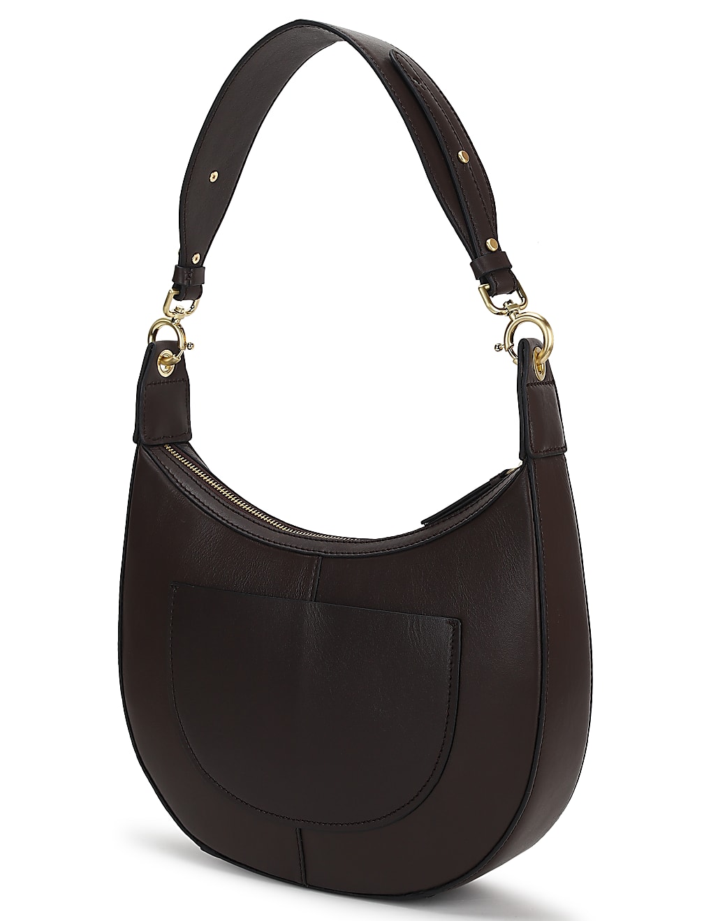 Pure Leather Plain Hobo Bag