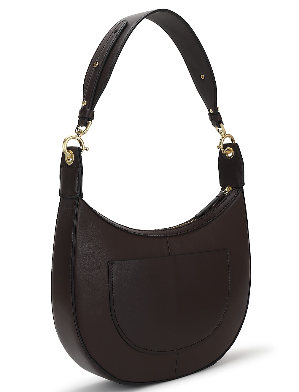 Pure Leather Plain Hobo Bag