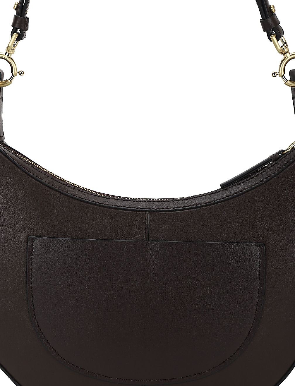 Pure Leather Plain Hobo Bag