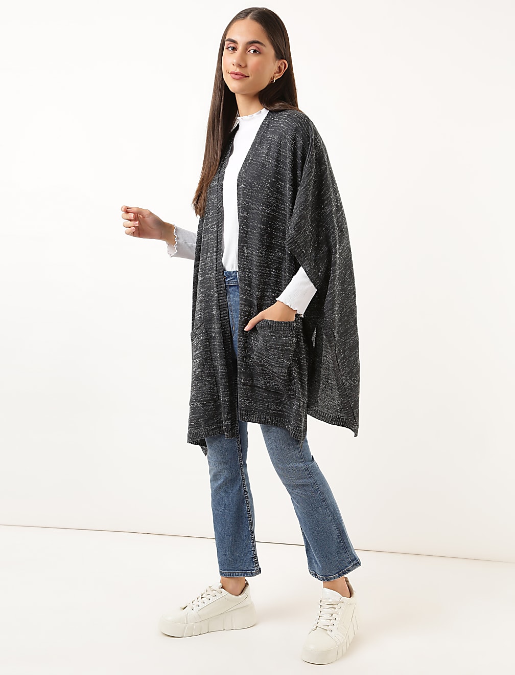 Loose Fit Open Front Wrap