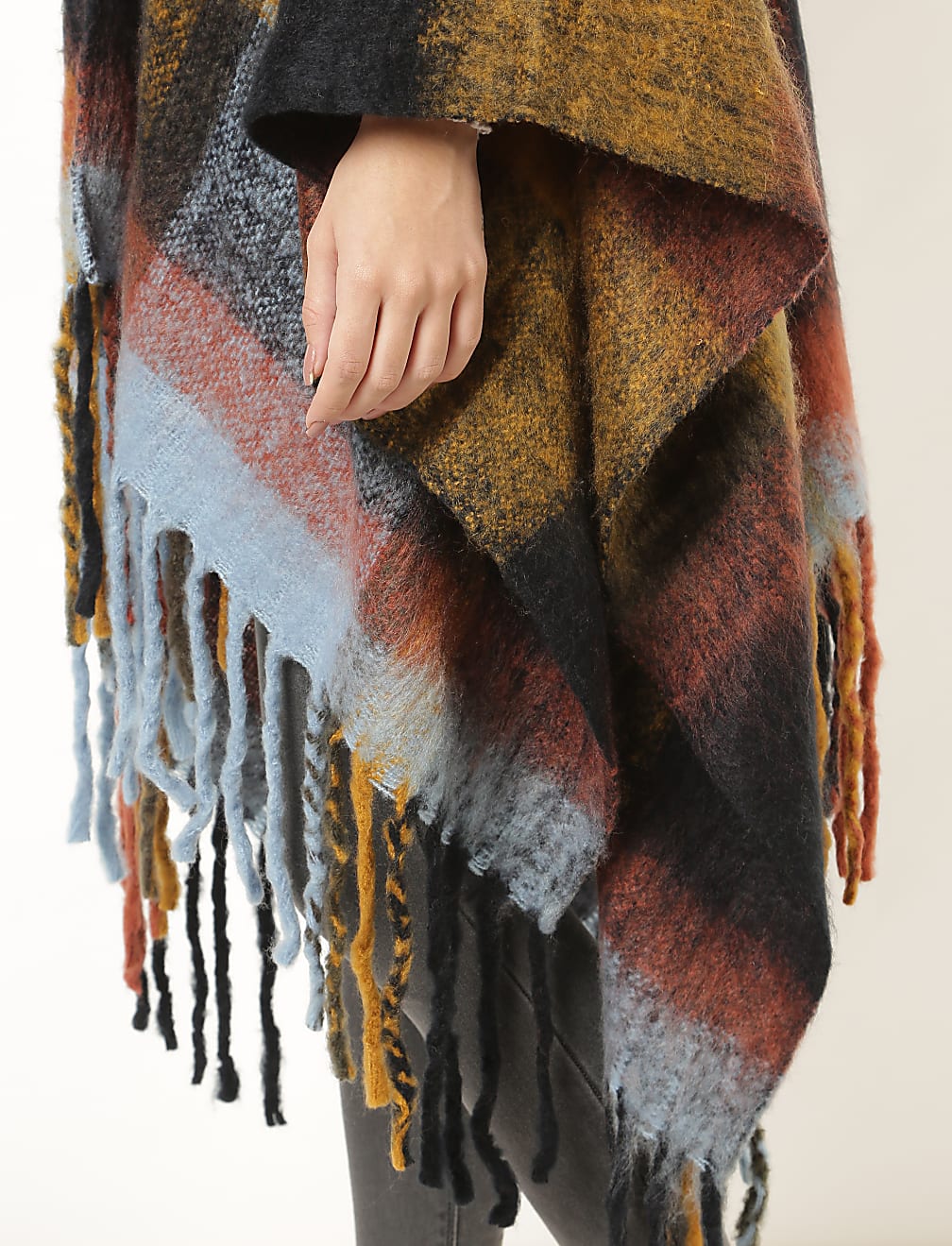 Pure Acrylic Printed Poncho