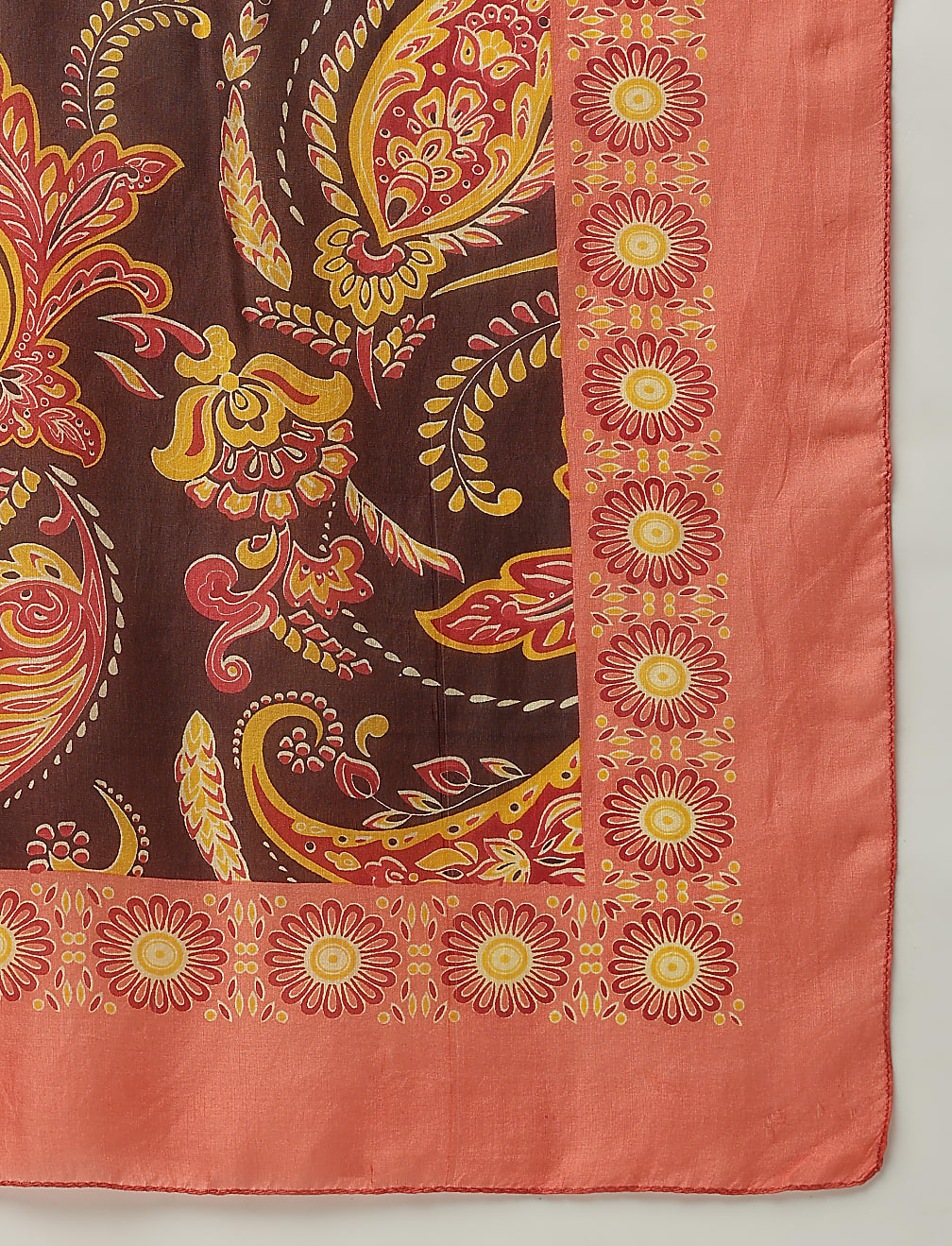 Pure Silk Floral Print Scarf