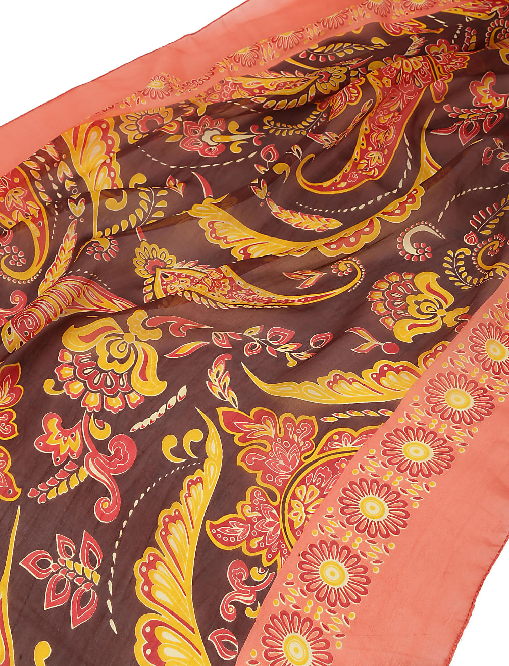Pure Silk Floral Print Scarf