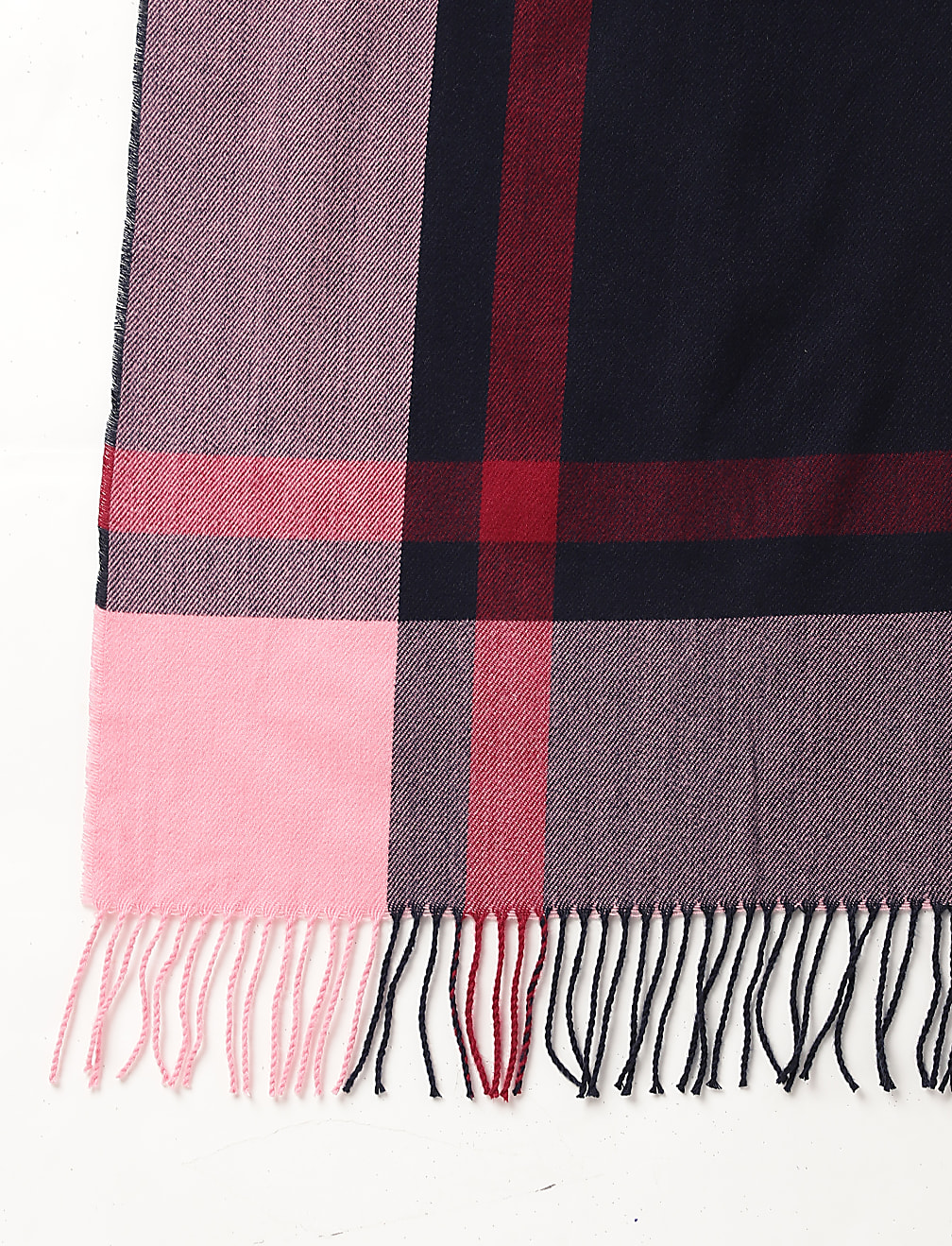 Colourblocked Open Front Poncho