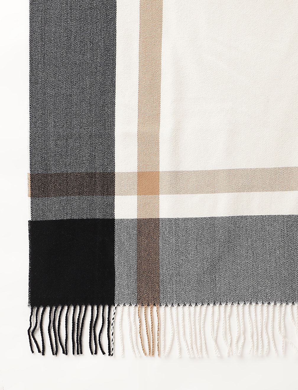 Colourblocked Open Front Poncho