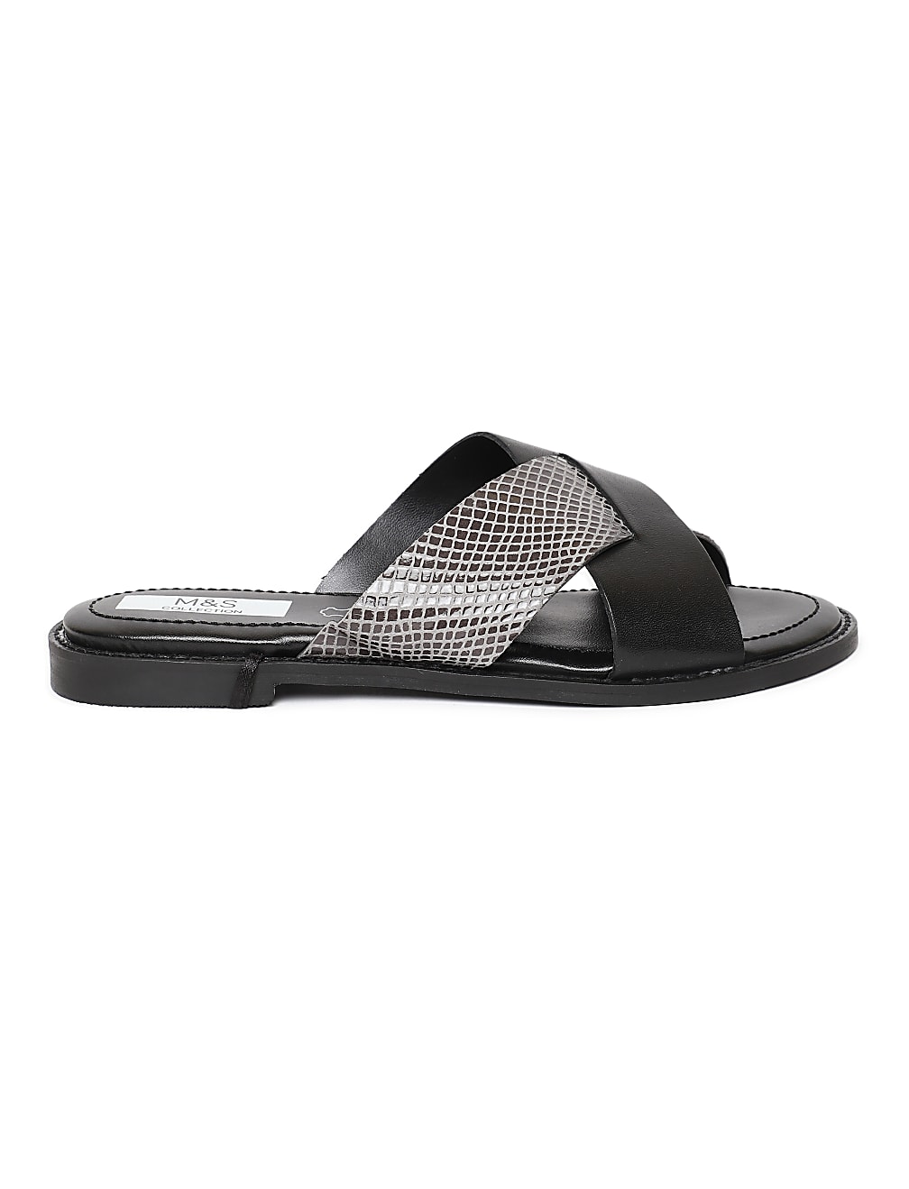 Buy Pure Leather Plain Slippers at Marks Spencer
