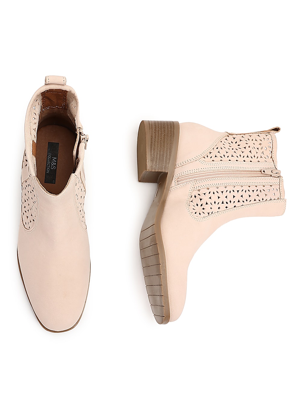 Pure Leather Laser Cut High Boots