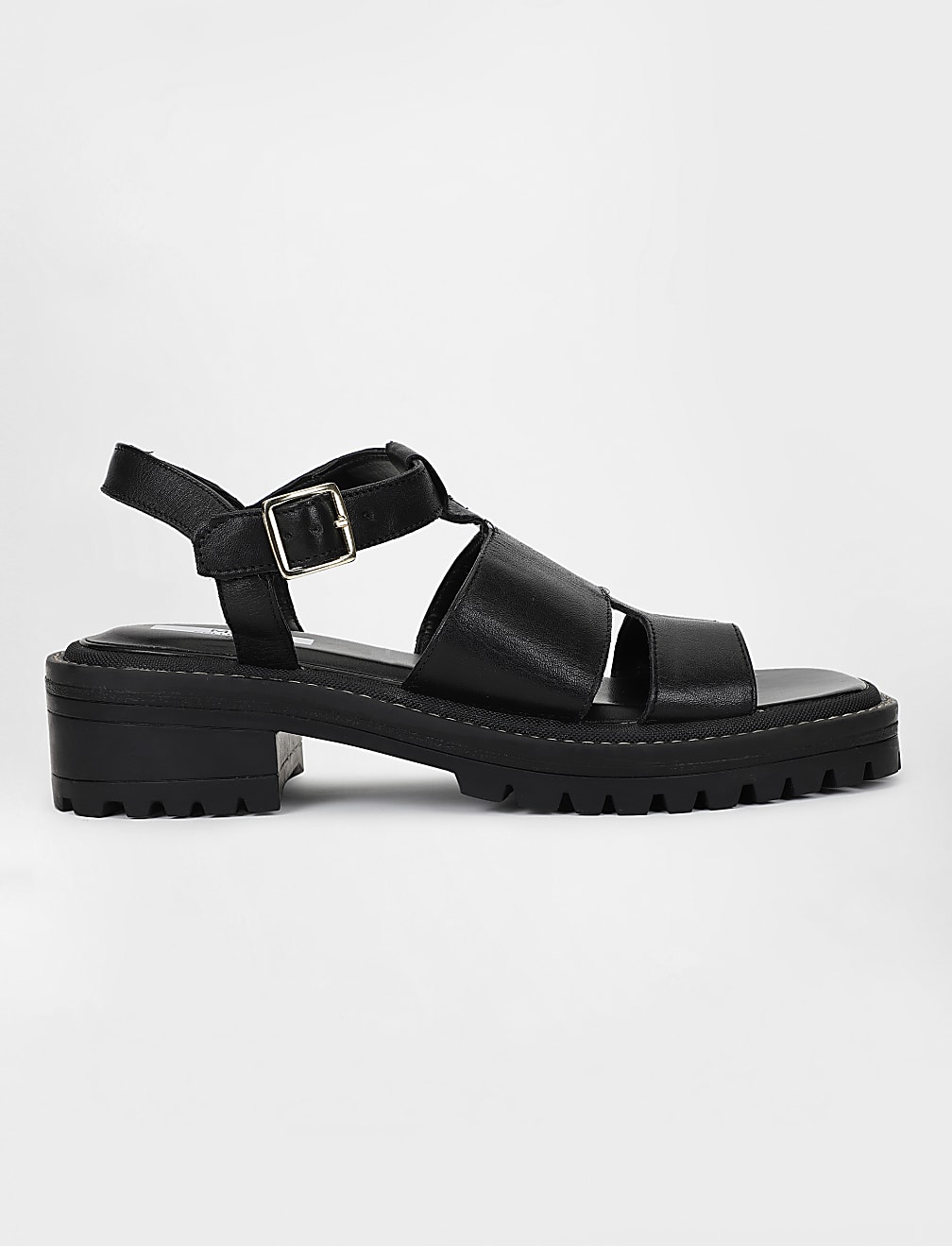 Leather Buckle Closure Sandals