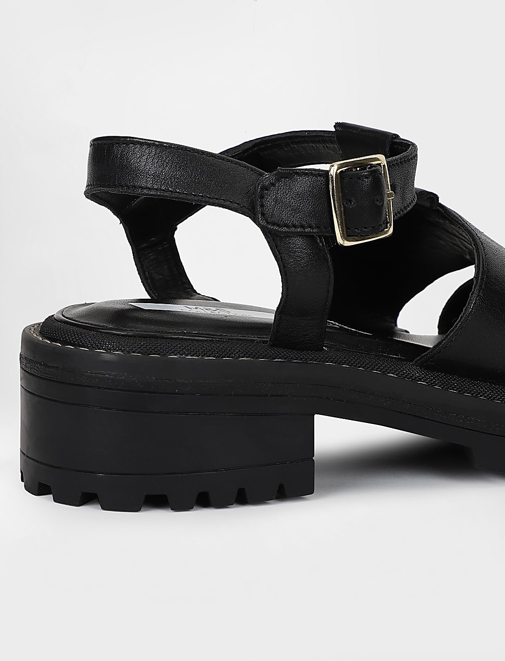 Leather Buckle Closure Sandals