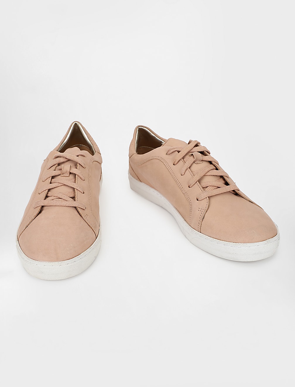 Leather Lace-Up Sneakers