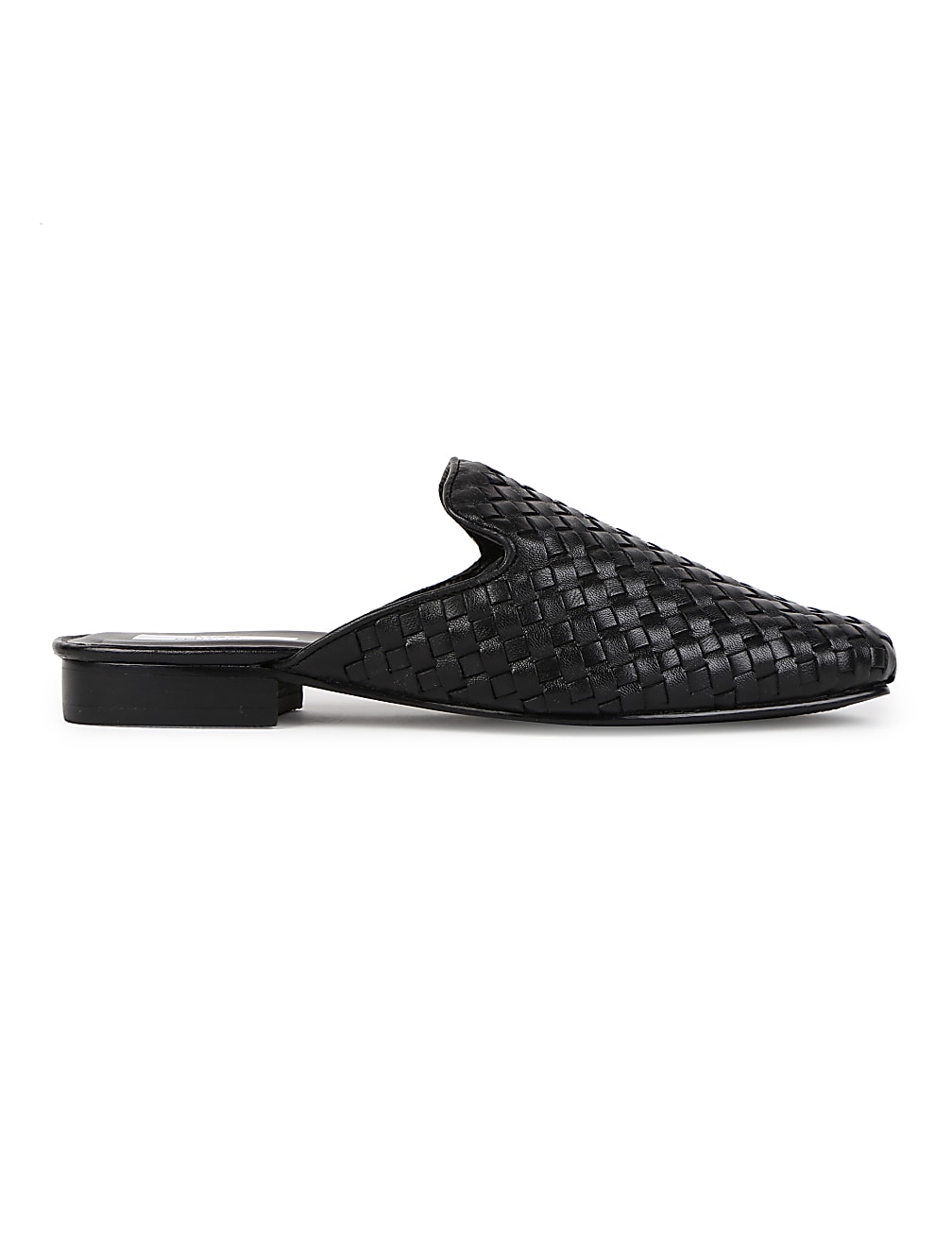Leather Self Design Standard Fit Mules