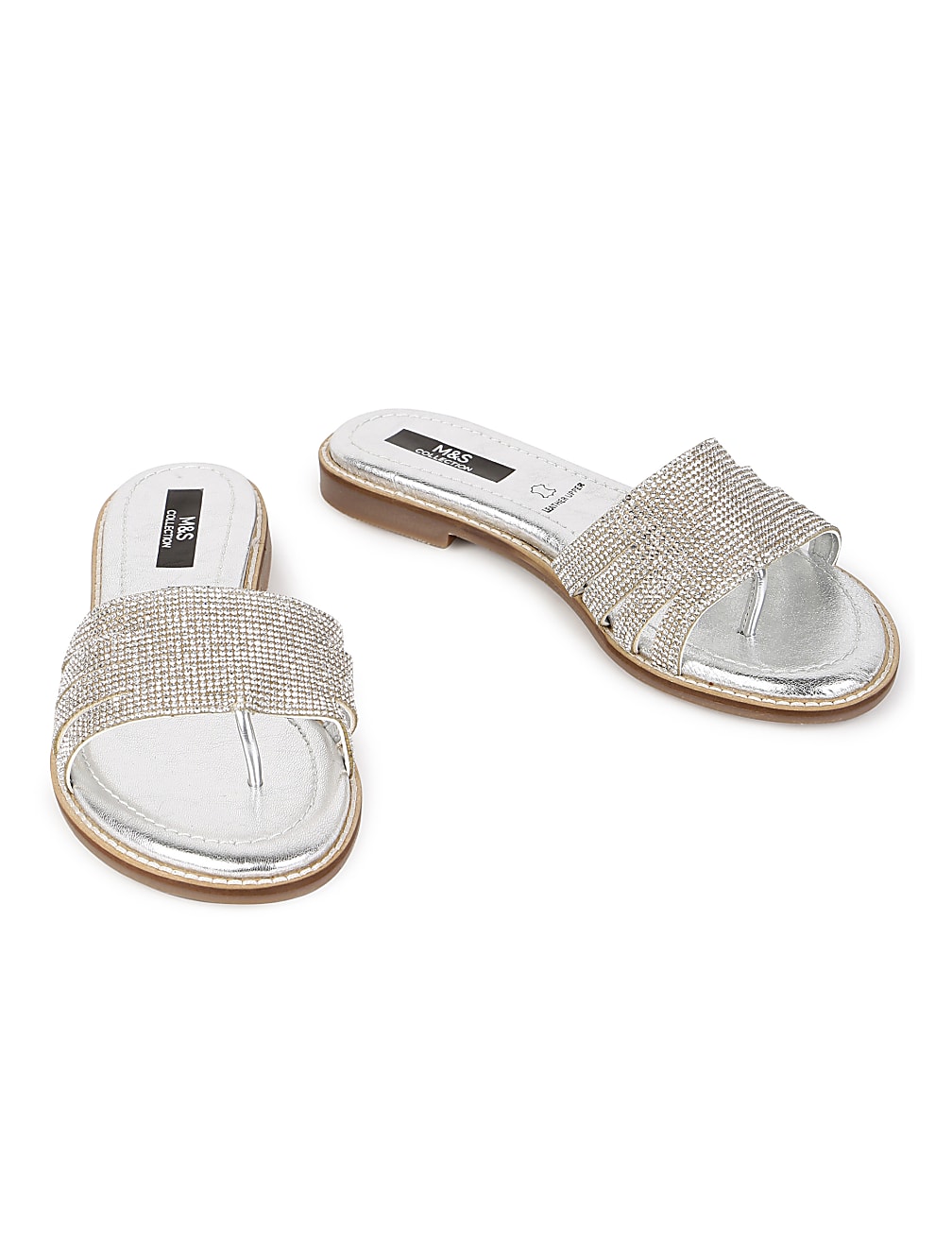 Leather Embellished Standard Fit Flats