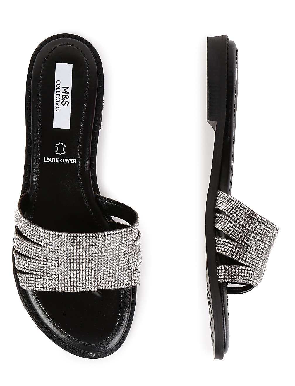 Leather Embellished Standard Fit Flats