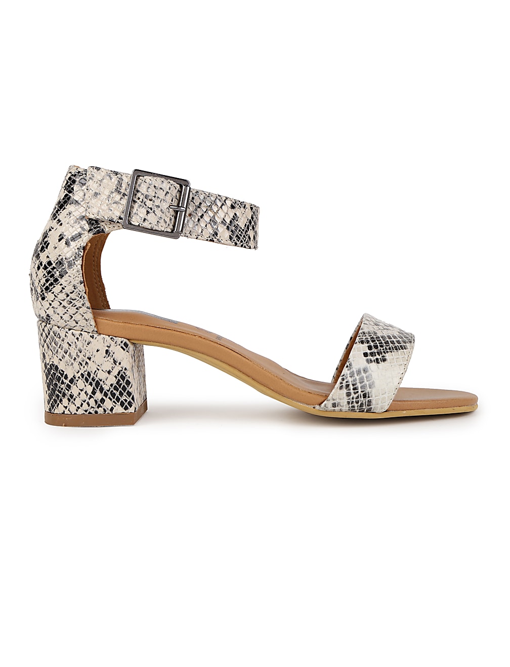 Leather Snake Print Standard Fit Heels