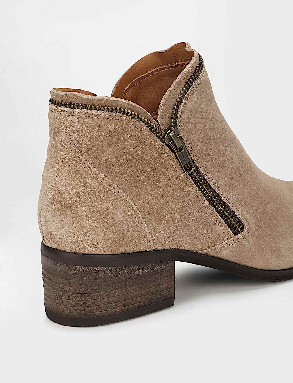 Leather Zipper Ankle Boots