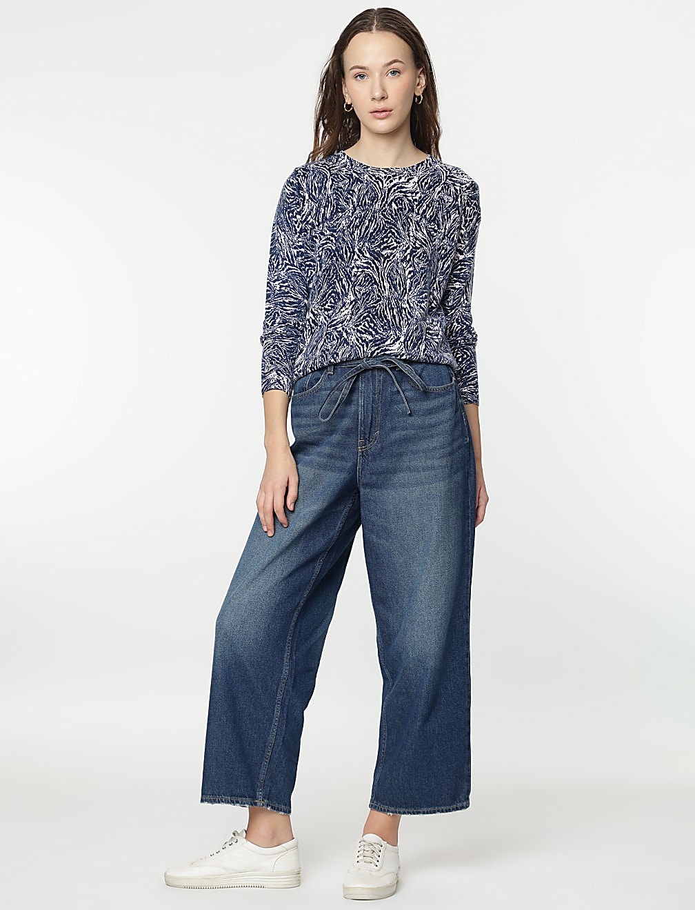 Pure Acrylic Swirl Printed Jumper