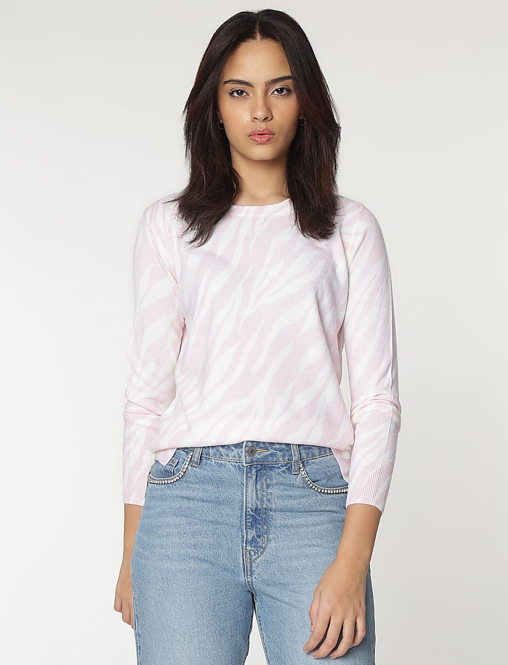 Round Neck Tie Dye Sweater