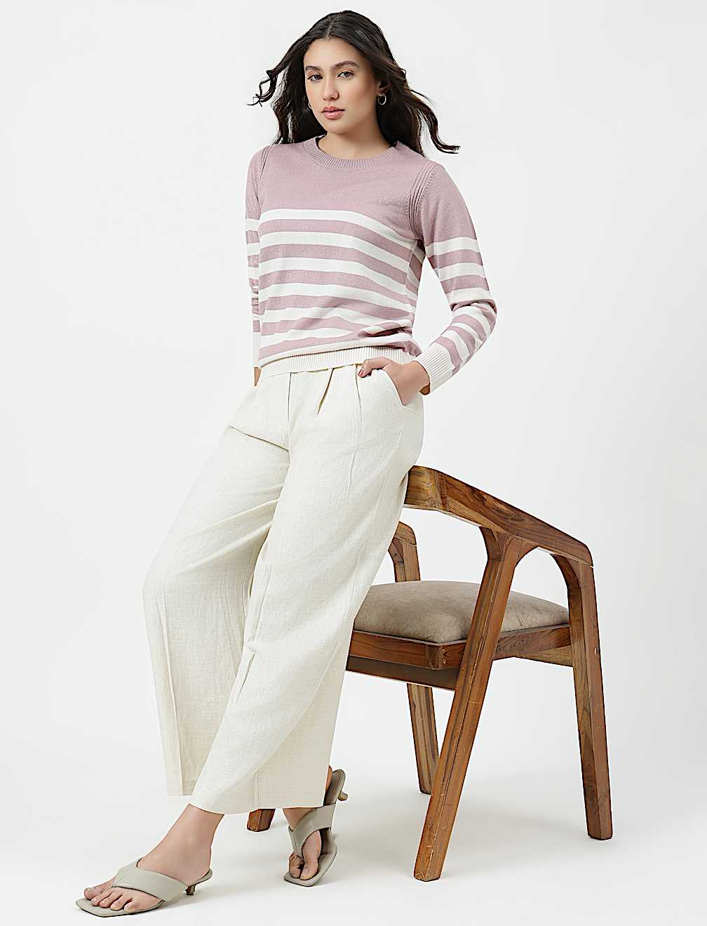 PRINTED OPP CREW NECK JUMPER