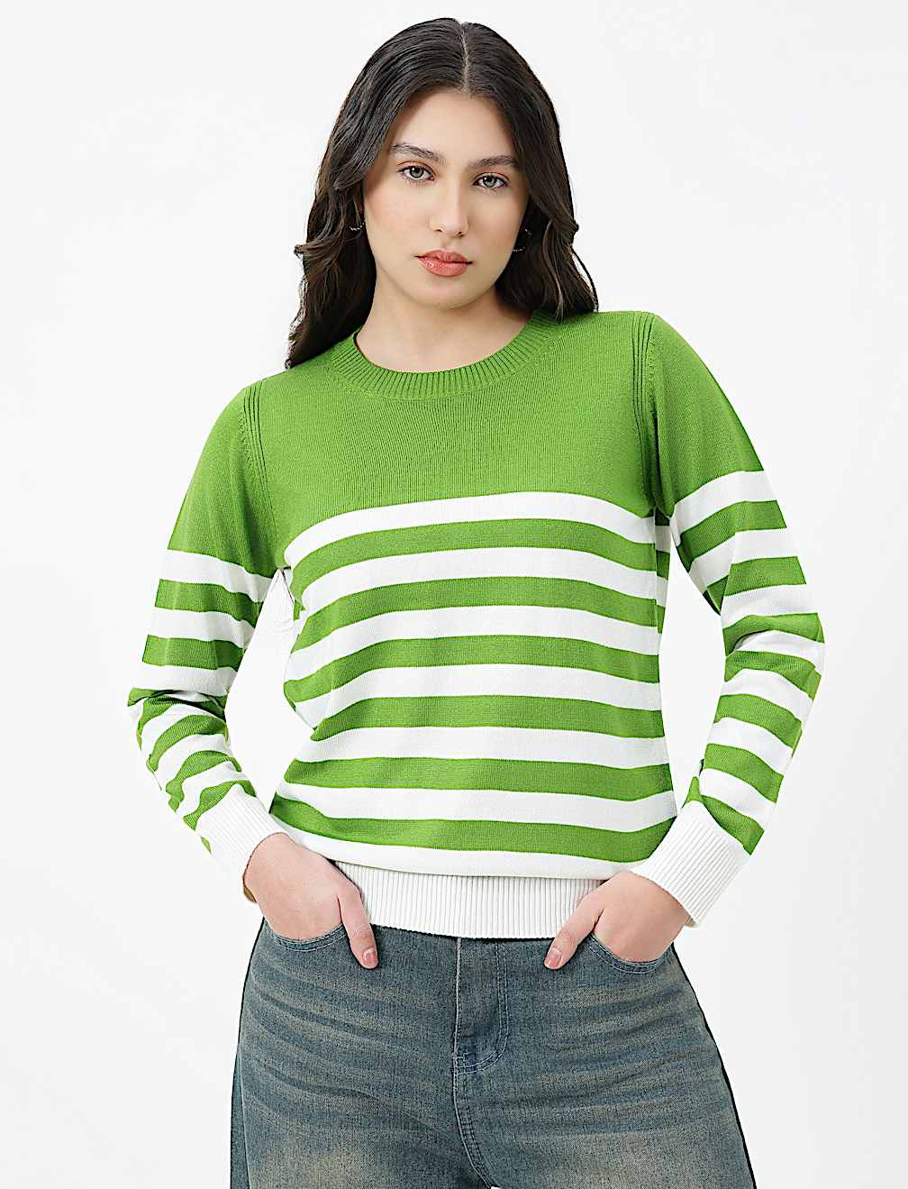 PRINTED OPP CREW NECK JUMPER