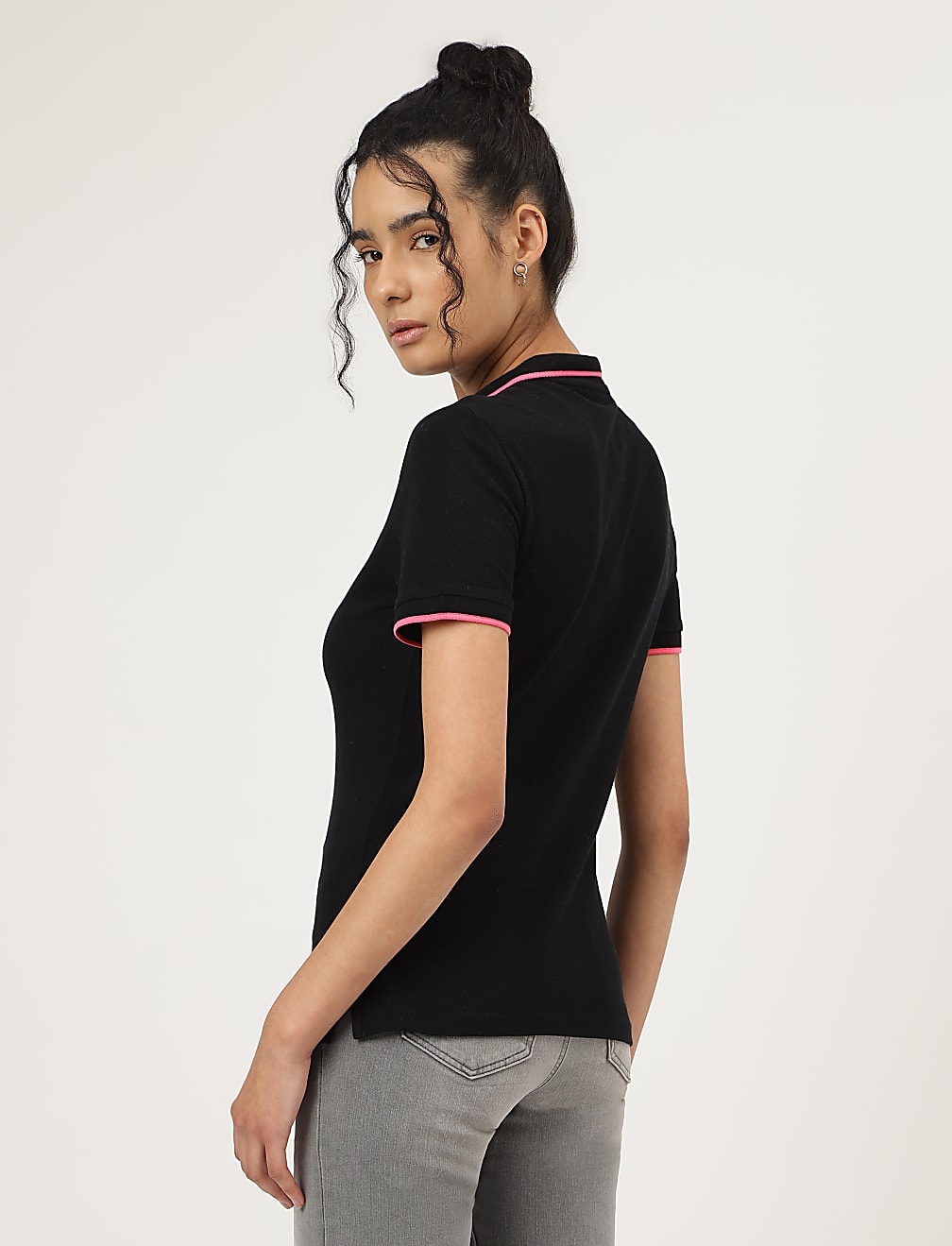 Pure Cotton Polo Neck T-Shirt