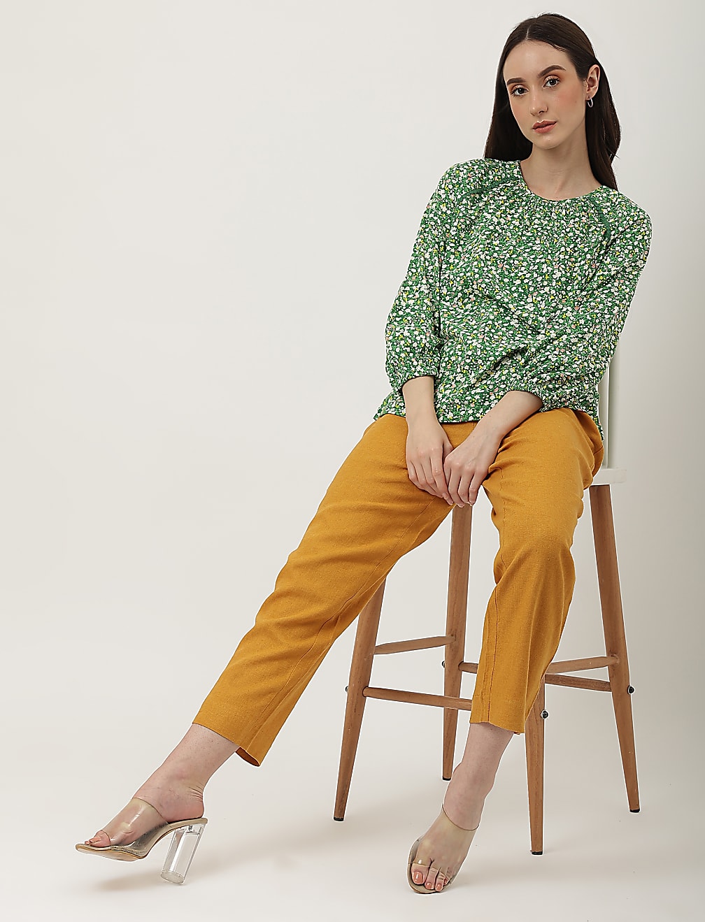 Pure Cotton Printed Round Neck Top