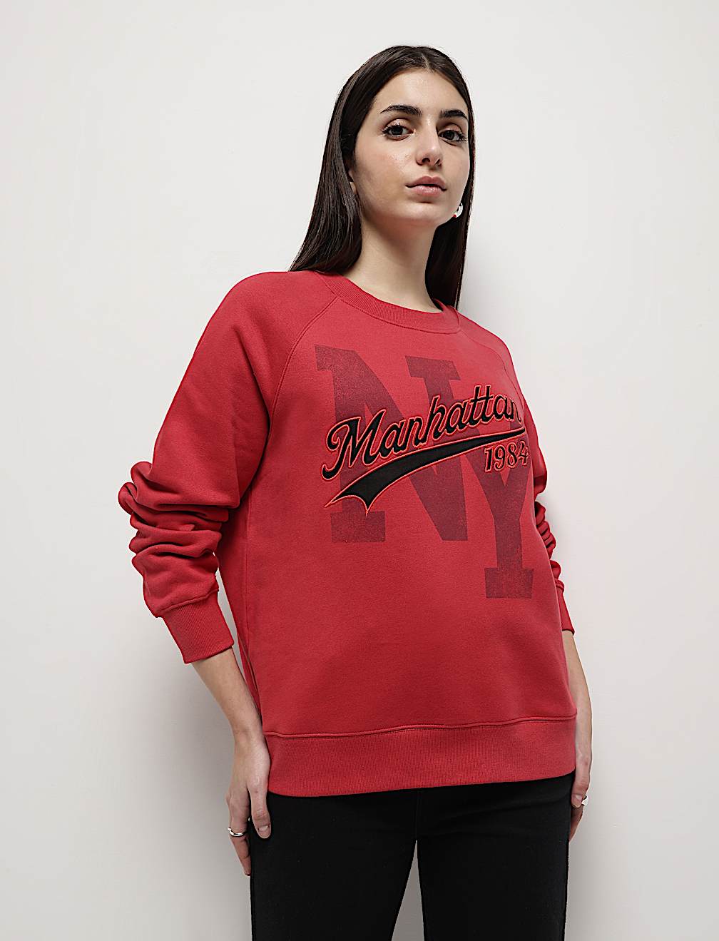 Pure Cotton Embroidered Sweatshirt