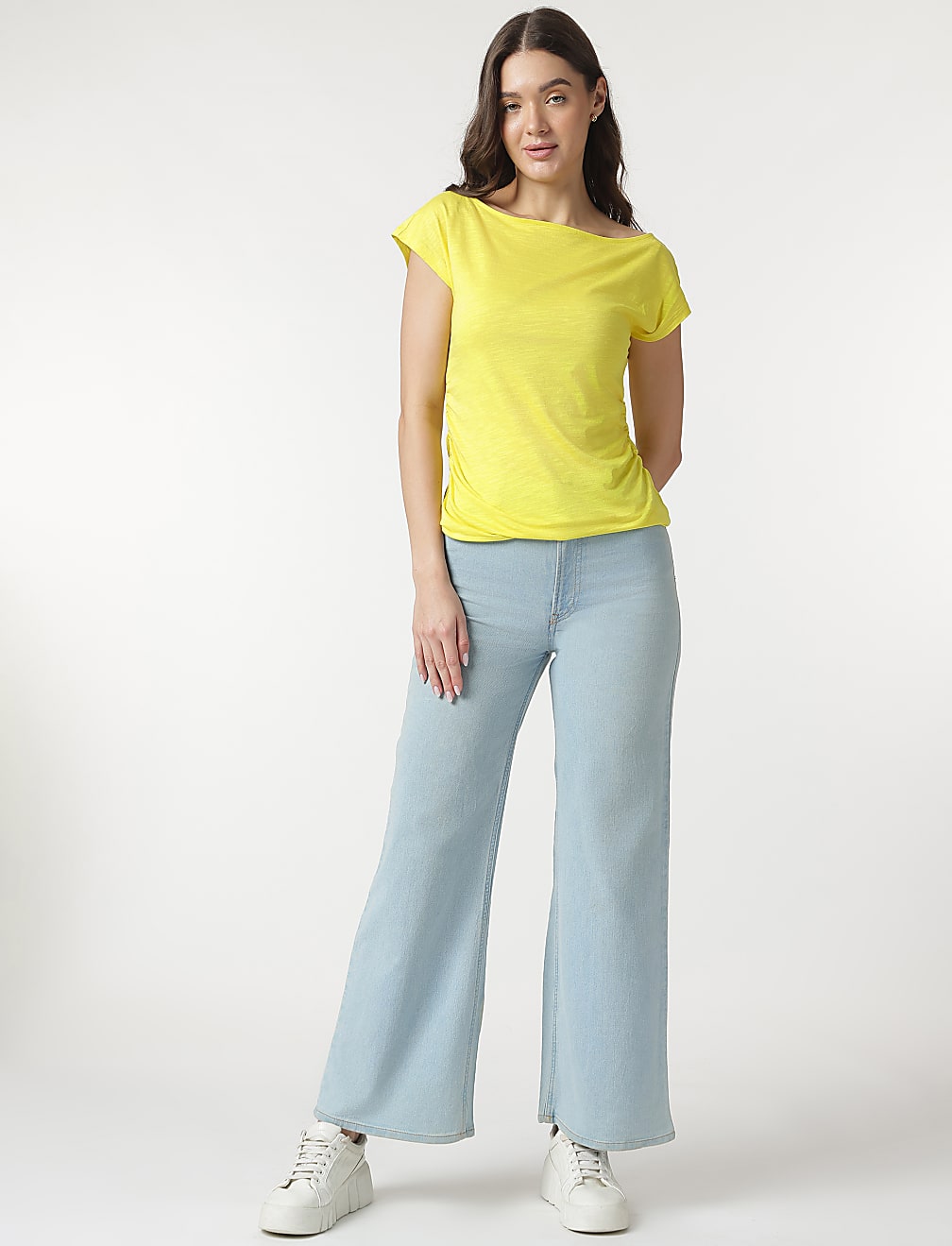 Cotton Rich Cap Sleeves Top