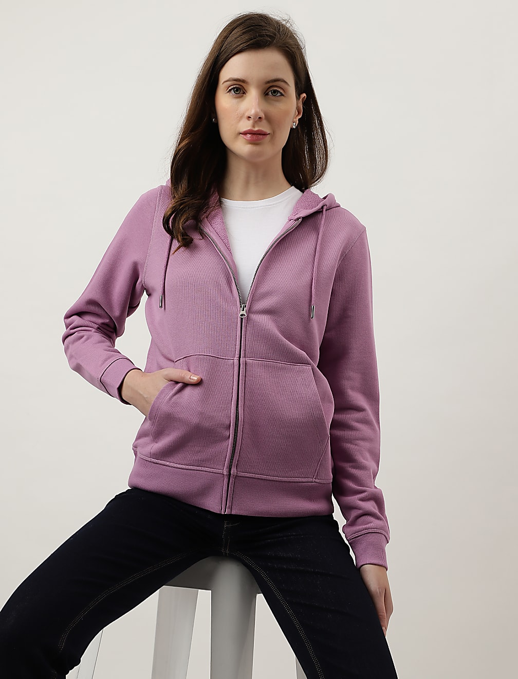 Plain Zipper Hoodie
