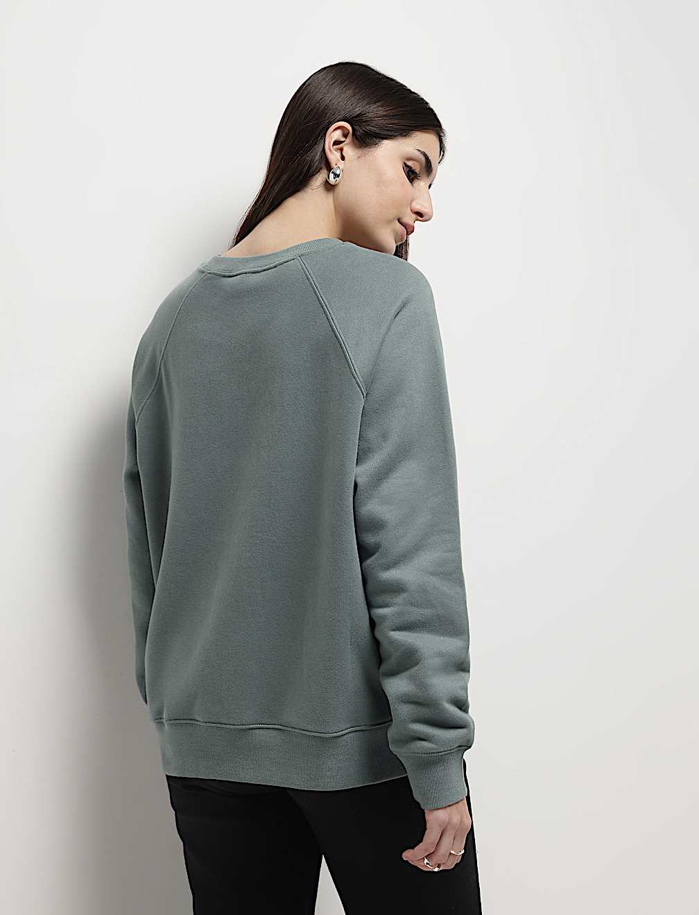 Pure Cotton Sequin Embellished Sweatshirt