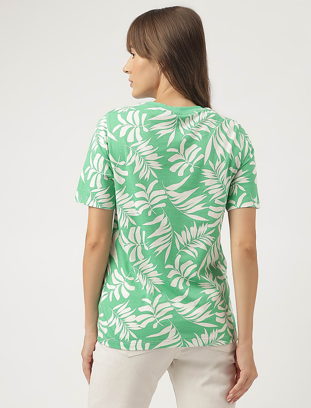 Pure Cotton Tropical Printed T-Shirt