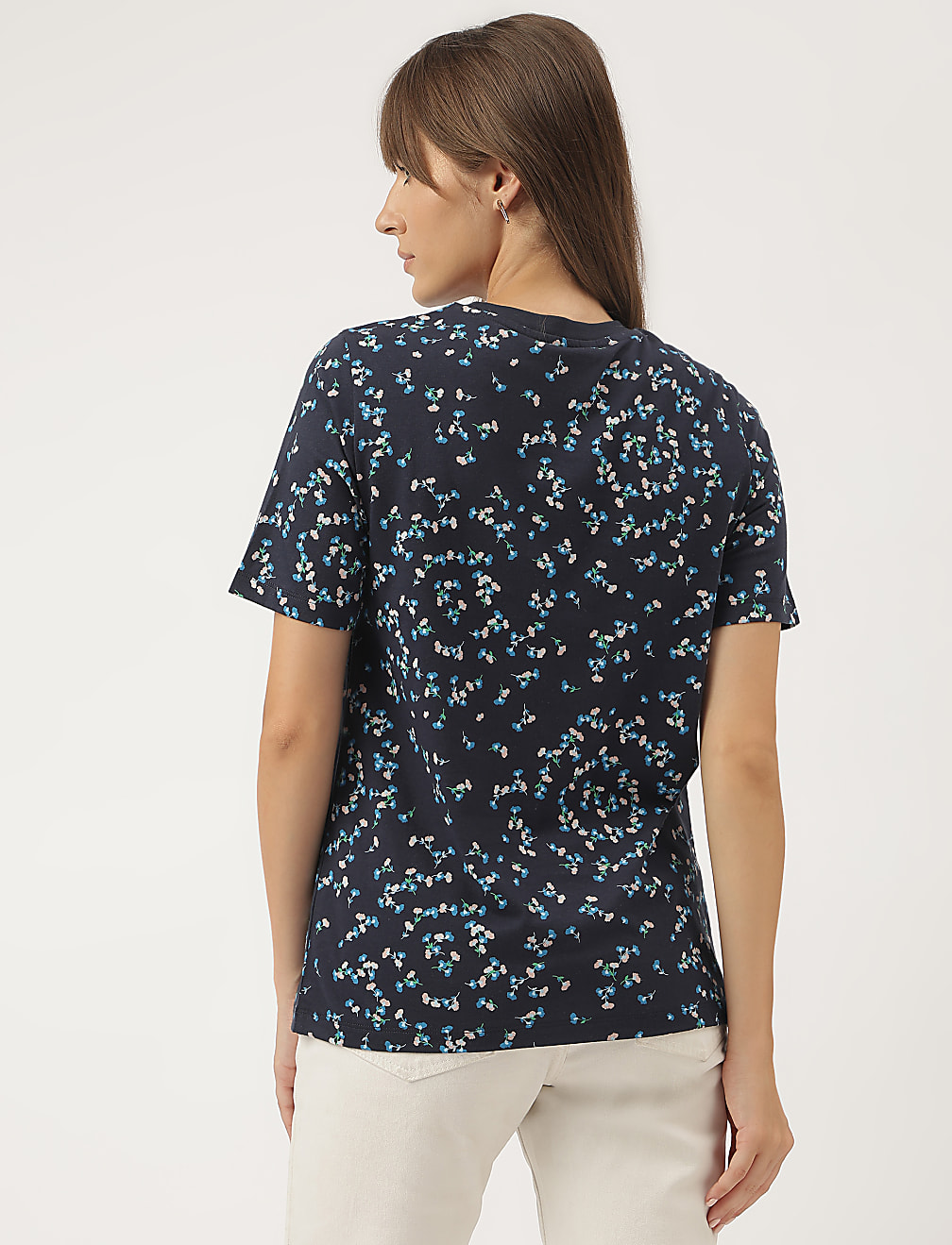 Pure Cotton Floral Printed T-Shirt