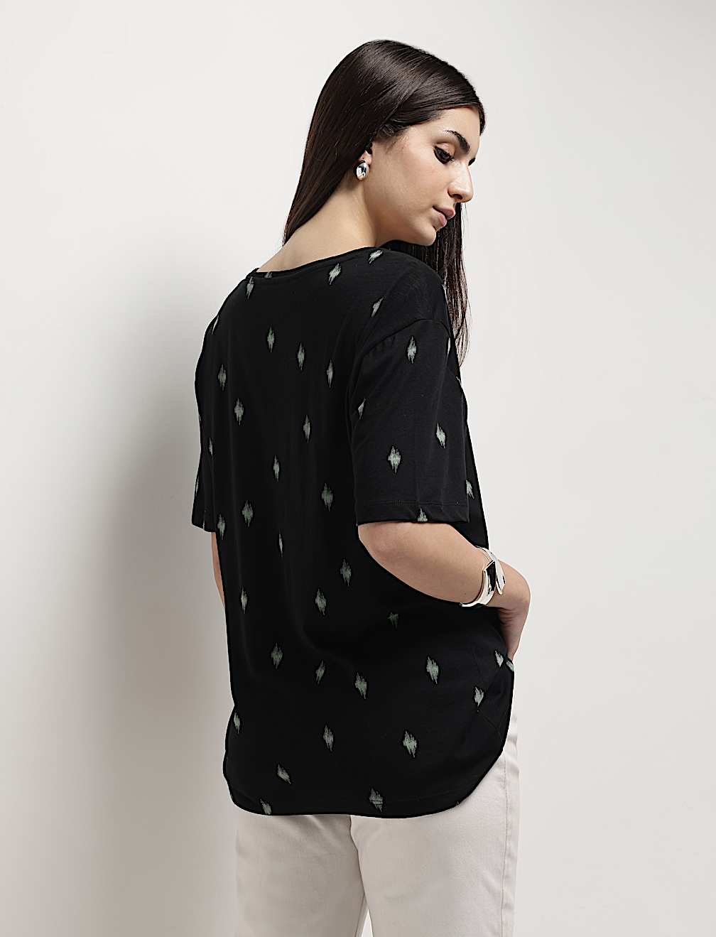 Cotton Modal Printed Relaxed Fit T-Shirt