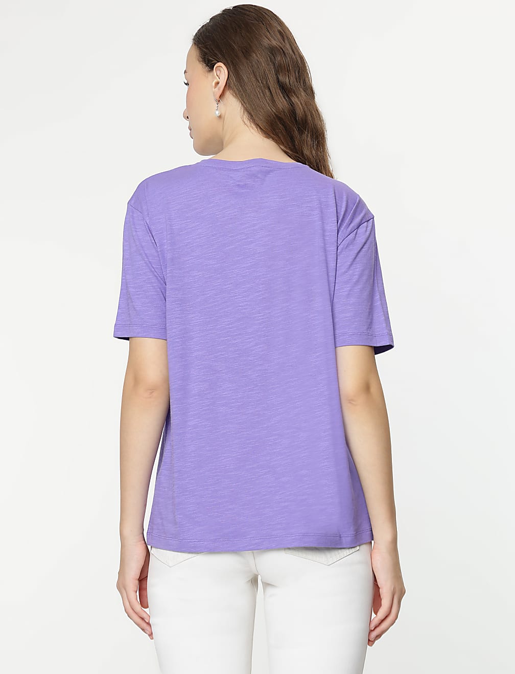 Modal Cotton Crew Neck Half Sleeves T-Shirt