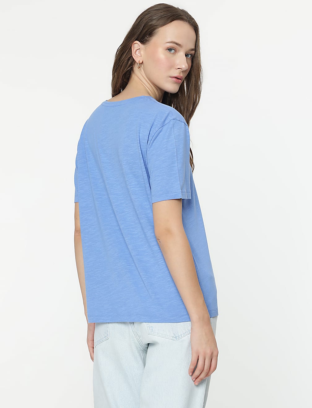 Modal Cotton Crew Neck Half Sleeves T-Shirt