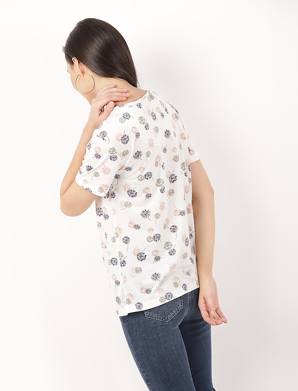 Relaxed SS Crew Floral AOP