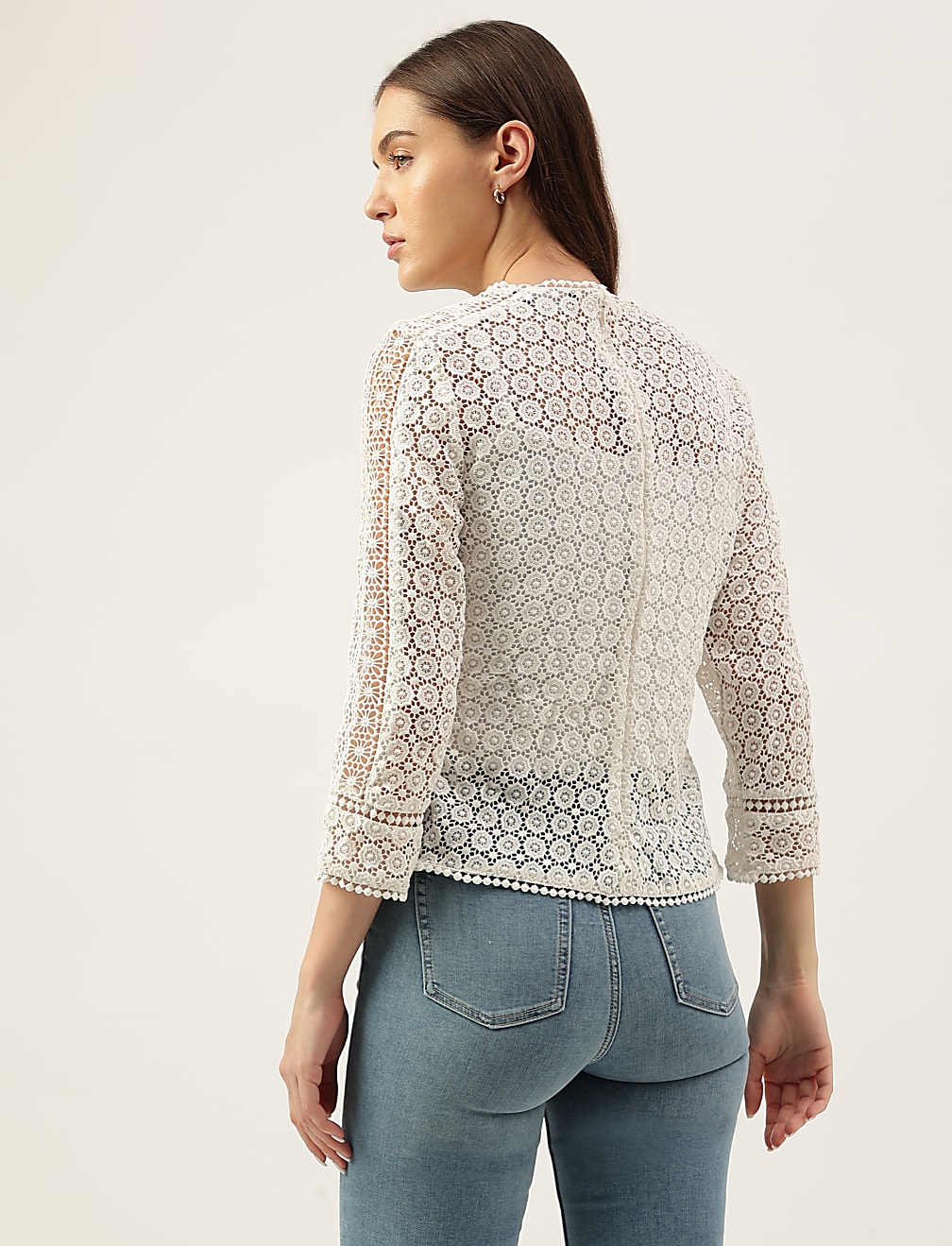 Embroidered Round Neck Blouse