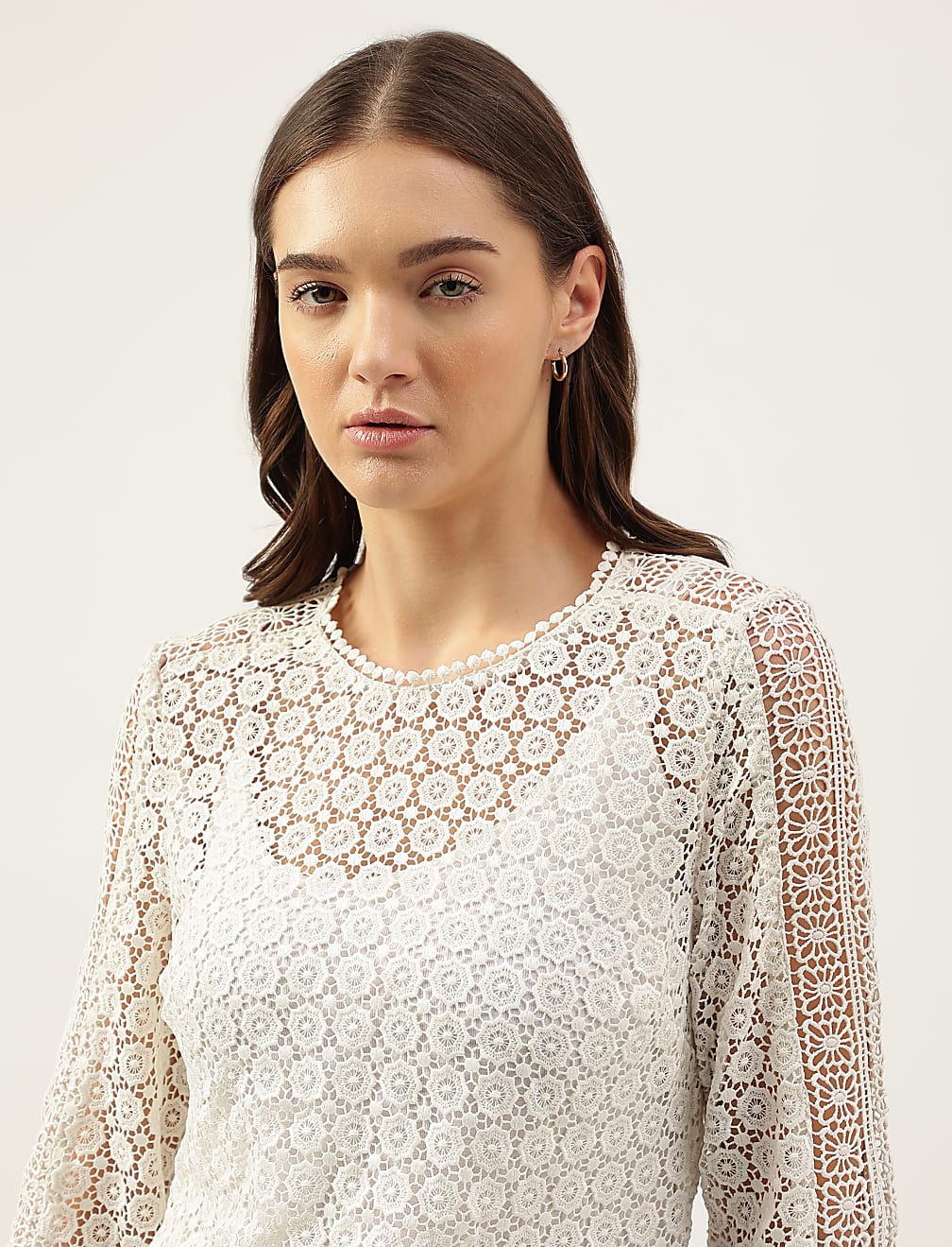 Embroidered Round Neck Blouse