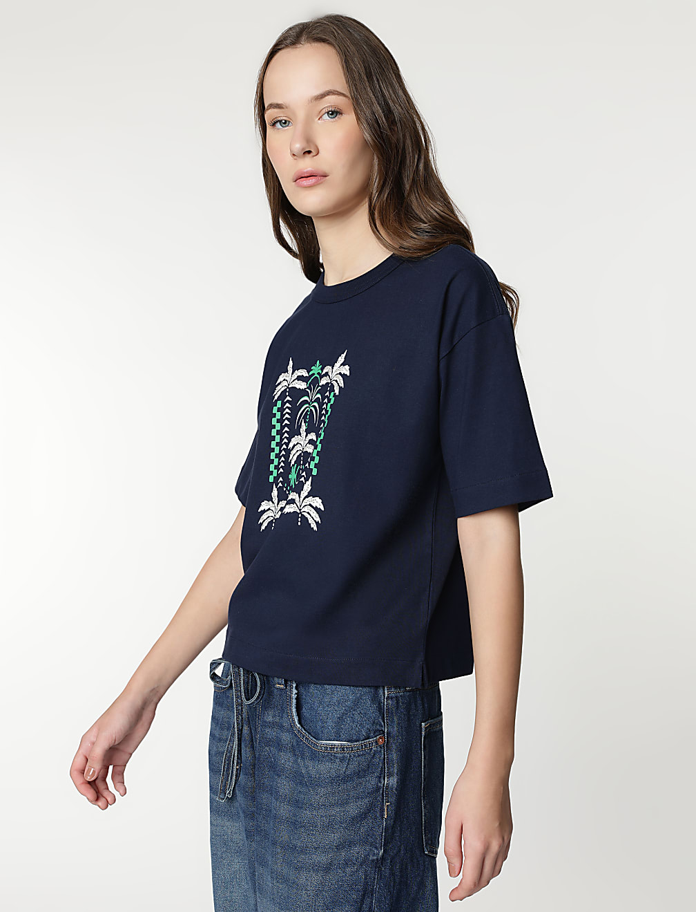 Pure Cotton Tropical Printed T-Shirt