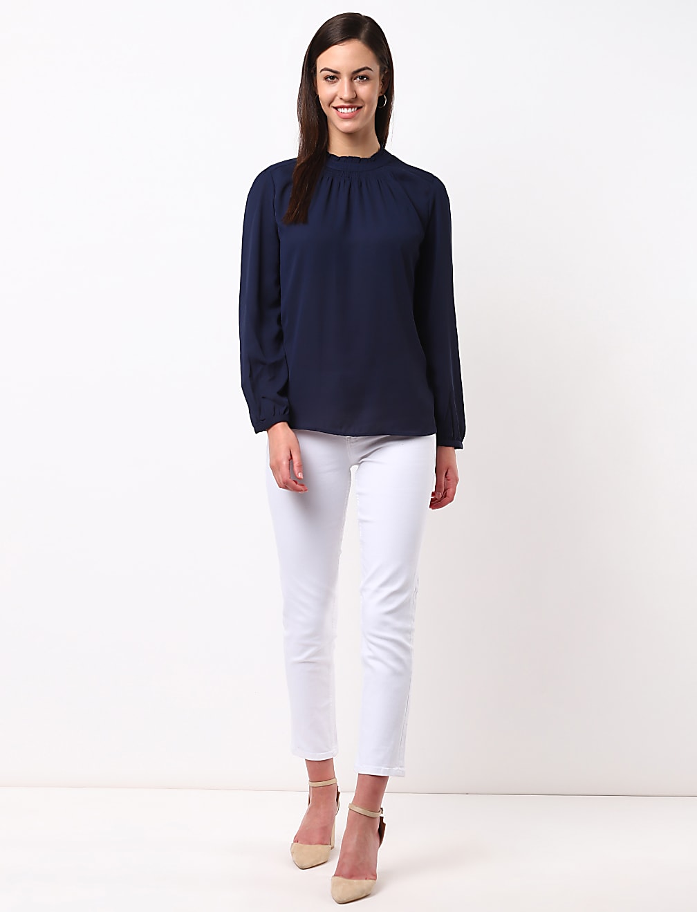 High Neck Jersey Top