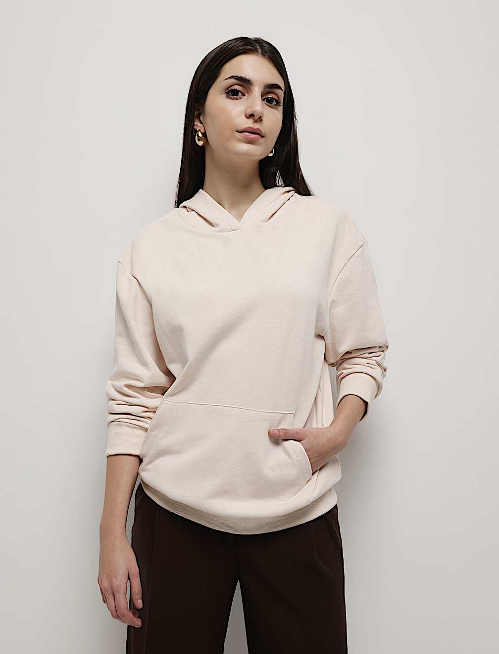 Cotton Rich Hooded Sweatshirt