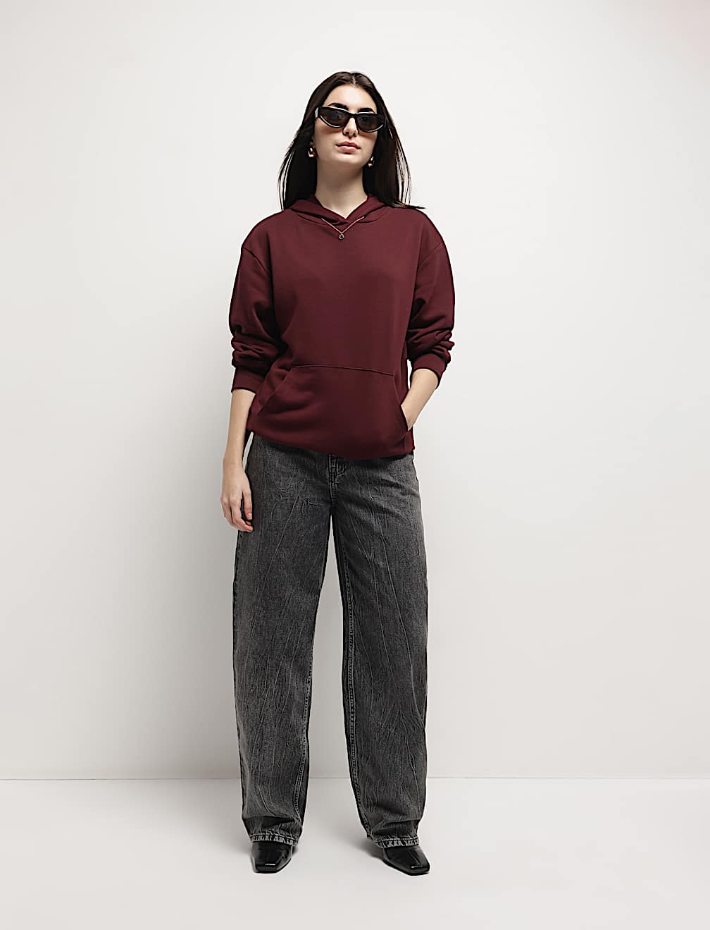 Cotton Rich Hooded Sweatshirt